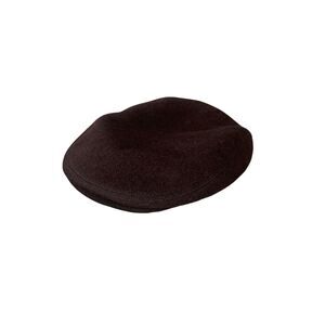 Vintage John Lewis Chocolate Brown Wool Newsboy Cabbie Hat M Classic Italy